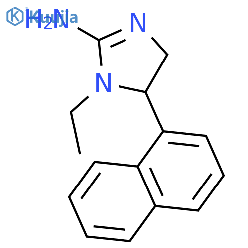 1H-Imidazol-2-amine, 1-ethyl-4,5-dihydro-5-(1-naphthalenyl)- structure