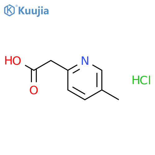 2-(5-methyl-2-pyridyl)acetic acid;hydrochloride structure