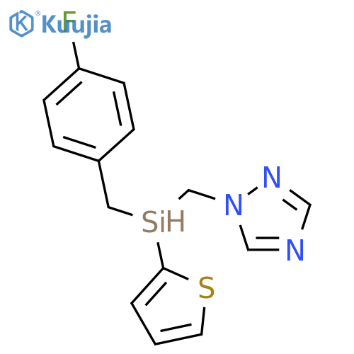 1H-1,2,4-Triazole, 1-[[(4-fluorophenyl)methyl-2-thienylsilyl]methyl]- structure