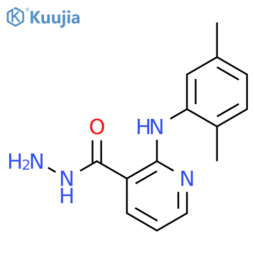 3-Pyridinecarboxylic acid, 2-[(2,5-dimethylphenyl)amino]-, hydrazide structure