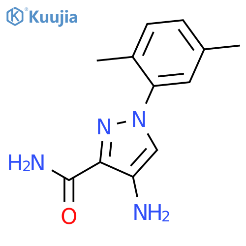 4-amino-1-(2,5-dimethylphenyl)pyrazole-3-carboxamide structure