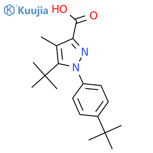 5-tert-butyl-1-(4-tert-butylphenyl)-4-methyl-pyrazole-3-carboxyli C Acid structure