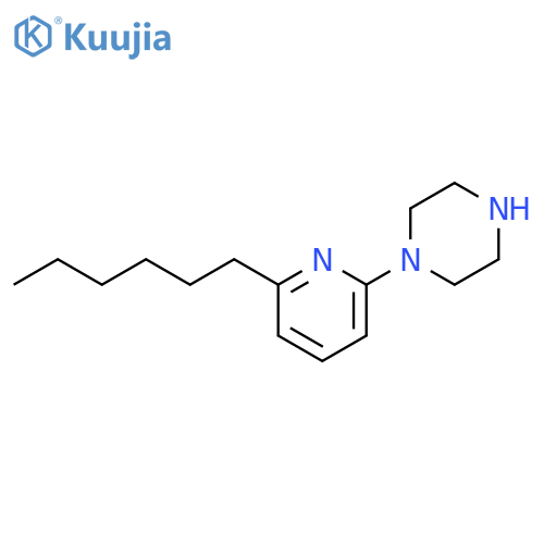 Piperazine,1-(6-hexyl-2-pyridinyl)- structure