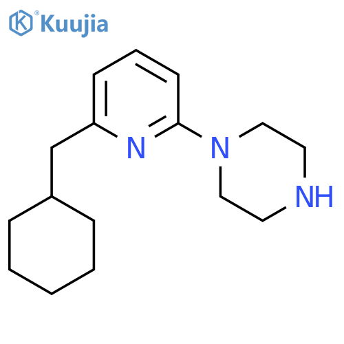 Piperazine, 1-[6-(cyclohexylmethyl)-2-pyridinyl]- structure