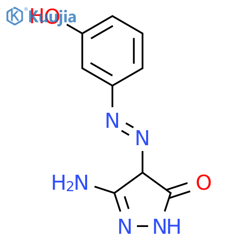 3H-Pyrazol-3-one, 5-amino-2,4-dihydro-4-[(3-hydroxyphenyl)azo]- structure