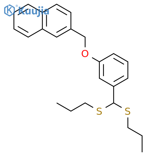 Naphthalene, 2-[[3-[bis(propylthio)methyl]phenoxy]methyl]- structure