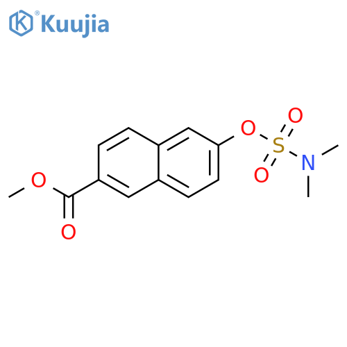 2-Naphthalenecarboxylic acid, 6-[[(dimethylamino)sulfonyl]oxy]-, methyl ester structure