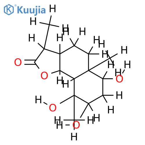 (1alpha,3beta,4beta,6alpha,11betaH)-1,3,4-Trihydroxy-12,6-eudesmanolide structure