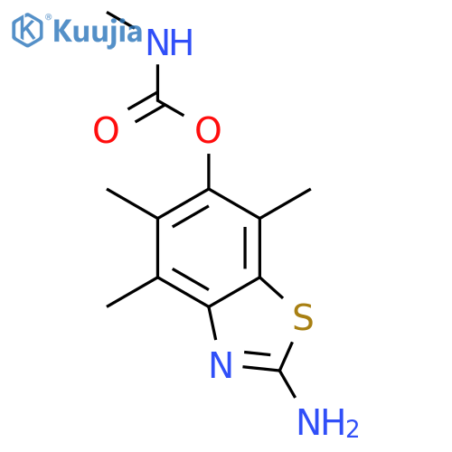 6-Benzothiazolol,2-amino-4,5,7-trimethyl-, methylcarbamate (ester) (9CI) structure