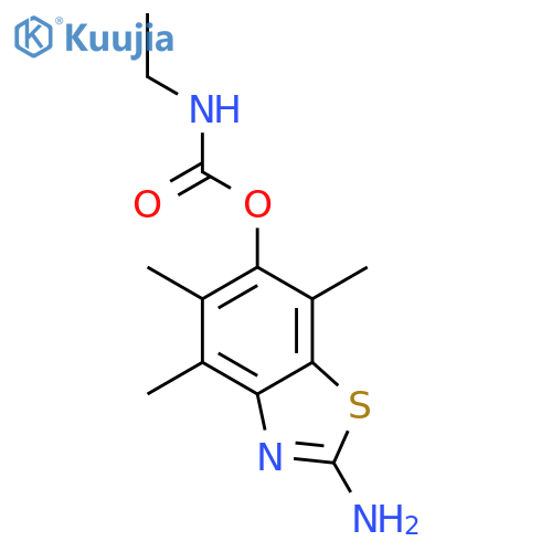 Carbamic acid, ethyl-,2-amino-4,5,7-trimethyl-6-benzothiazolyl ester (9CI) structure