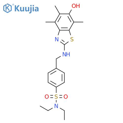 Benzenesulfonamide,N,N-diethyl-4-[[(6-hydroxy-4,5,7-trimethyl-2-benzothiazolyl)amino]methyl]- structure
