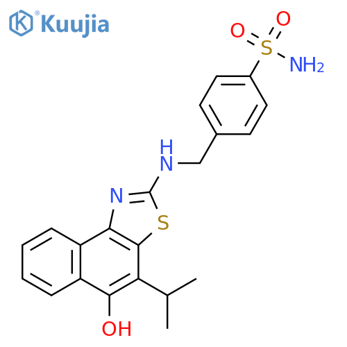 Benzenesulfonamide,4-[[[5-hydroxy-4-(1-methylethyl)naphtho[1,2-d]thiazol-2-yl]amino]methyl]- structure