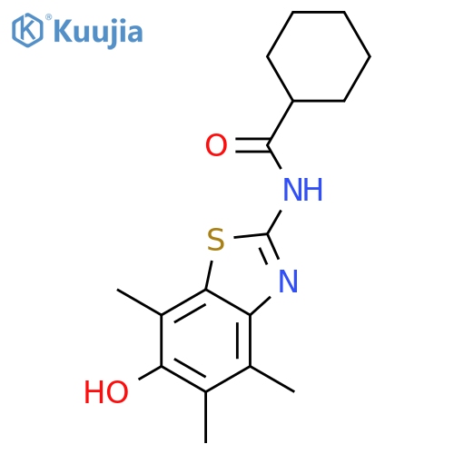 Cyclohexanecarboxamide,N-(6-hydroxy-4,5,7-trimethyl-2-benzothiazolyl)- structure