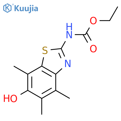 Carbamic acid,(6-hydroxy-4,5,7-trimethyl-2-benzothiazolyl)-, ethyl ester (9CI) structure