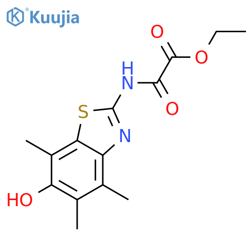 Acetic acid,2-[(6-hydroxy-4,5,7-trimethyl-2-benzothiazolyl)amino]-2-oxo-, ethyl ester structure