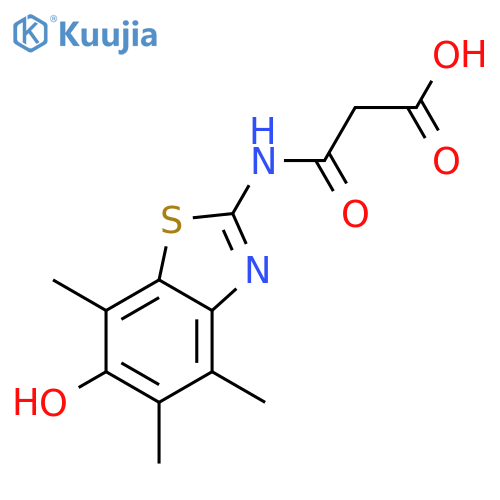 Propanoic acid,3-[(6-hydroxy-4,5,7-trimethyl-2-benzothiazolyl)amino]-3-oxo- structure