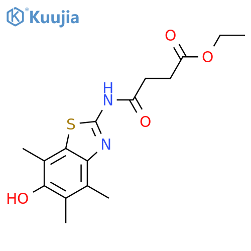 Butanoic acid,4-[(6-hydroxy-4,5,7-trimethyl-2-benzothiazolyl)amino]-4-oxo-, ethyl ester structure