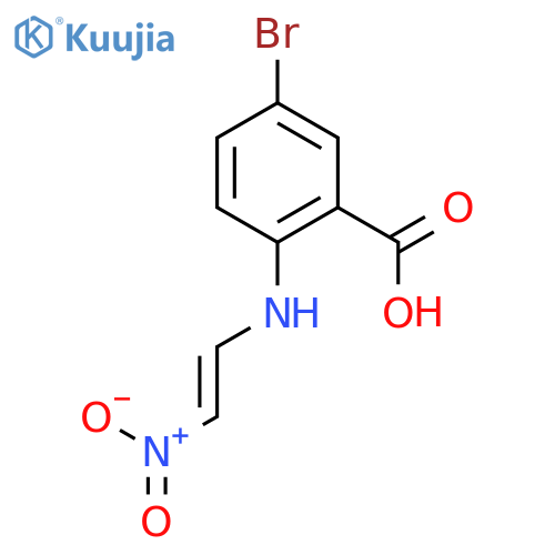 (E)-5-bromo-2-(2-nitro-vinylamino)-benzoic acid structure