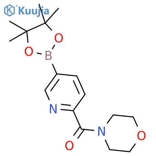 Morpholino(5-(4,4,5,5-tetramethyl-1,3,2-dioxaborolan-2-yl)pyridin-2-yl)methanone structure