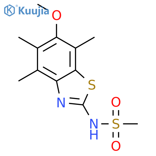 Methanesulfonamide,N-(6-methoxy-4,5,7-trimethyl-2-benzothiazolyl)- structure