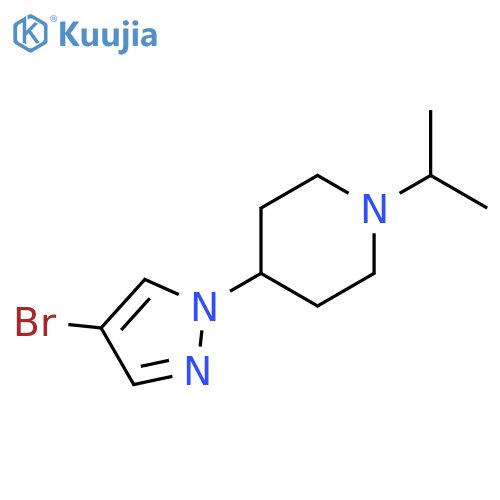 4-(4-bromo-1H-pyrazol-1-yl)-1-isopropylpiperidine structure