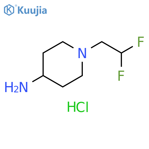 1-(2,2-difluoroethyl)piperidin-4-amine;dihydrochloride structure