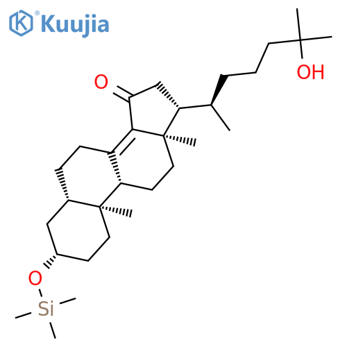 Cholest-8(14)-en-15-one, 25-hydroxy-3-[(trimethylsilyl)oxy]-, (3b,5a)- structure