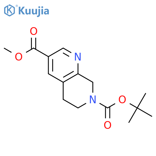 7-tert-Butyl 3-methyl 5,6-dihydro-1,7-naphthyridine-3,7(8H)-dicarboxylate structure