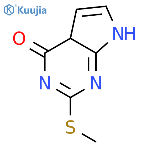2-(Methylthio)-4aH-pyrrolo[2,3-d]pyrimidin-4(7H)-one structure