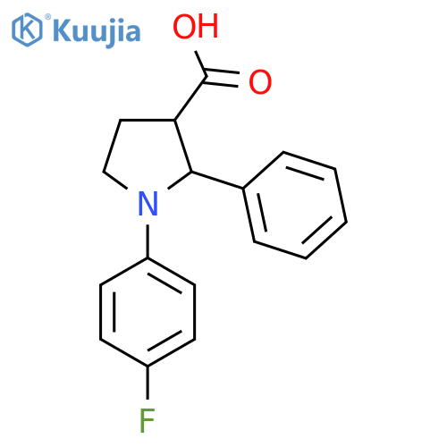 1-(4-Fluorophenyl)-2-phenylpyrrolidine-3-carboxylic acid structure