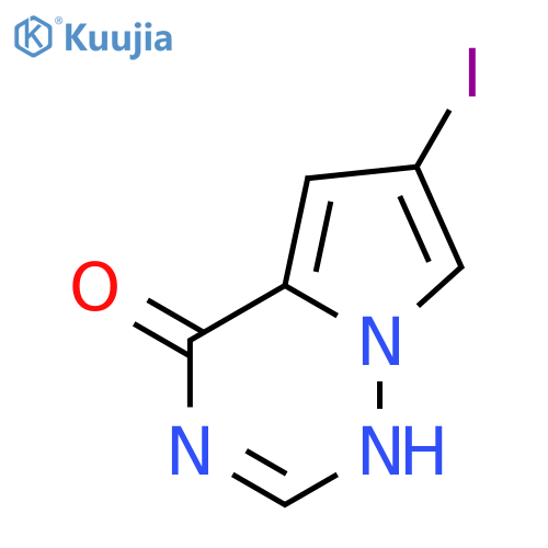 6-iodo-3H,4H-pyrrolo[2,1-f][1,2,4]triazin-4-one structure