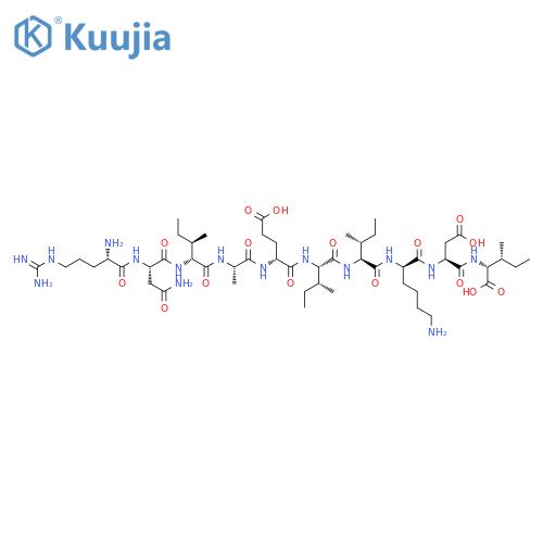 L-Isoleucine,L-arginyl-L-asparaginyl-L-isoleucyl-L-alanyl-L-a-glutamyl-L-isoleucyl-L-isoleucyl-L-lysyl-L-a-aspartyl- structure