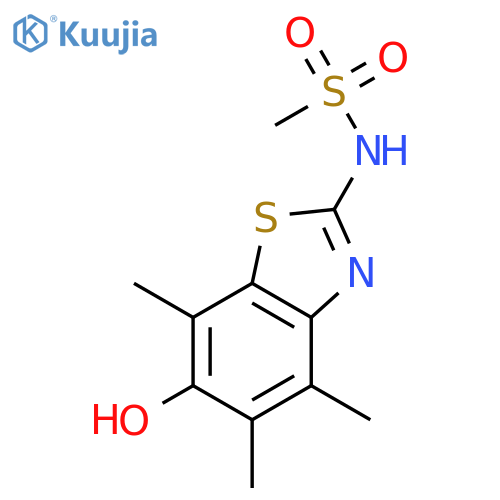 Methanesulfonamide,N-(6-hydroxy-4,5,7-trimethyl-2-benzothiazolyl)- structure