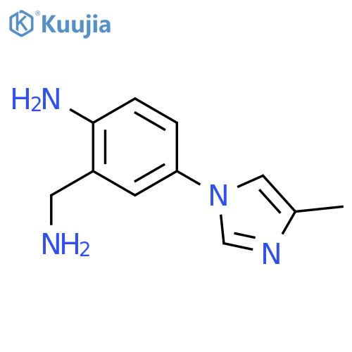 2-amino-5-(4-methyl-1H-imidazol-1-yl)-Benzenemethanamine structure