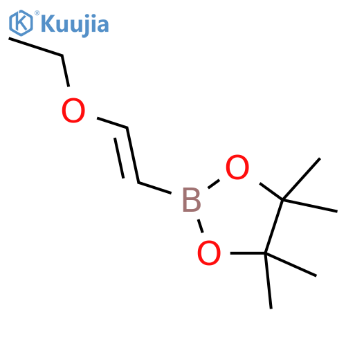 2-[(E)-2-ethoxyethenyl]-4,4,5,5-tetramethyl-1,3,2-dioxaborolane structure