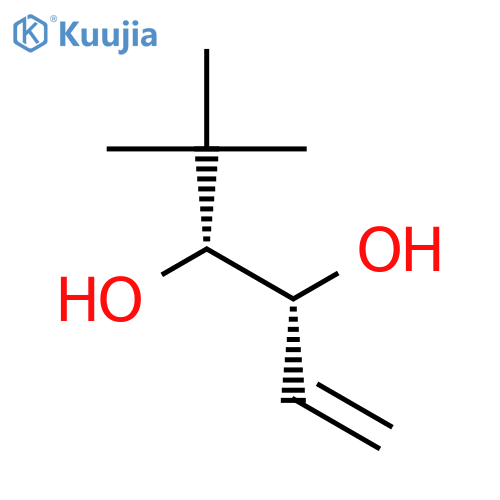 1-Hexene-3,4-diol, 5,5-dimethyl-, (R*,R*)- structure