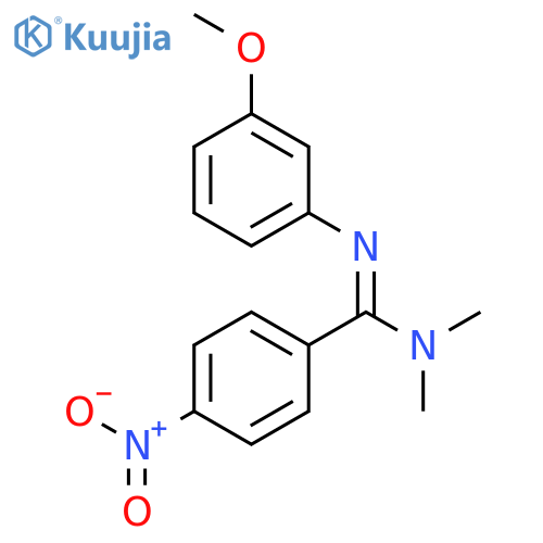 Benzenecarboximidamide, N'-(3-methoxyphenyl)-N,N-dimethyl-4-nitro- structure