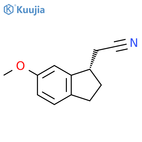 [(1s)-6-methoxy-2,3-dihydro-1h-inden-1-yl]acetonitrile structure