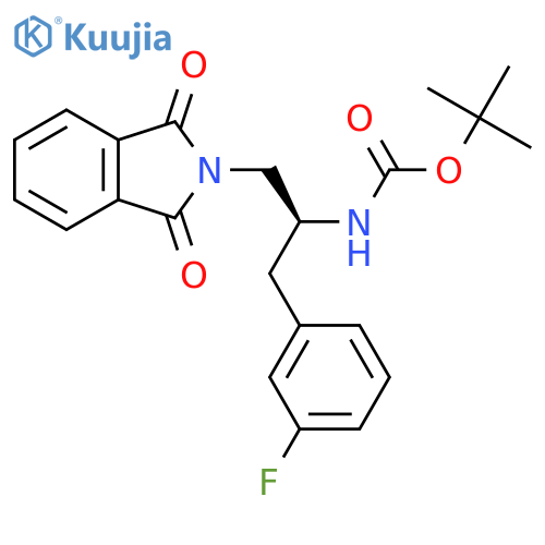 (S)-Tert-Butyl (1-(1,3-dioxoisoindolin-2-yl)-3-(3-fluorophenyl)propan-2-yl)carbamate structure