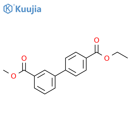 [1,1'-Biphenyl]-3,4'-dicarboxylic acid, 4'-ethyl 3-methyl ester structure