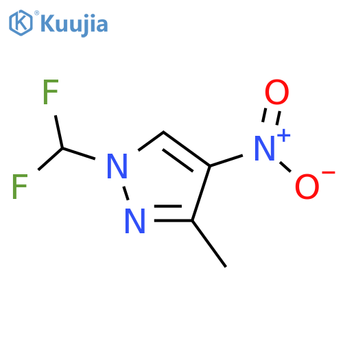 1-(difluoromethyl)-3-methyl-4-nitro-1H-pyrazole structure