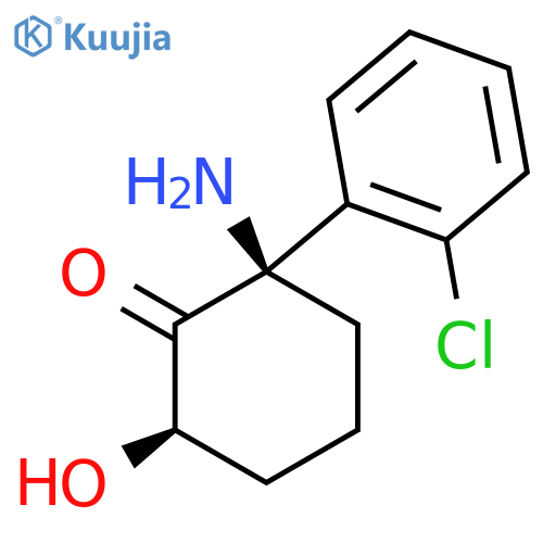 (2R,6R)-2-amino-2-(2-chlorophenyl)-6-hydroxycyclohexan-1-one structure