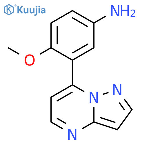 4-Methoxy-3-pyrazolo[1,5-a]pyrimidin-7-ylbenzenamine structure