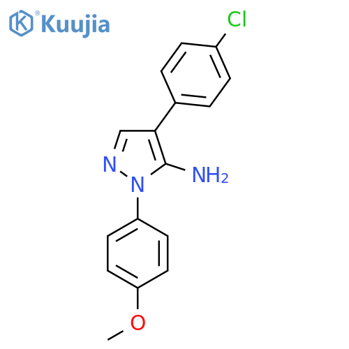 4-(4-Chlorophenyl)-1-(4-methoxyphenyl)-1H-pyrazol-5-amine structure