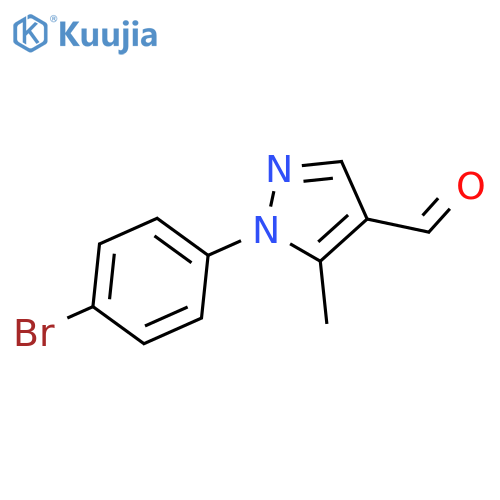 1-(4-bromophenyl)-5-methyl-1H-pyrazole-4-carbaldehyde structure