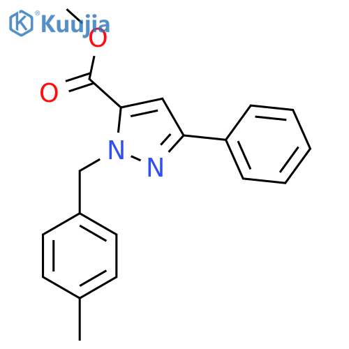 Methyl 1-(4-methylbenzyl)-3-phenyl-1H-pyrazole-5-carboxylate structure