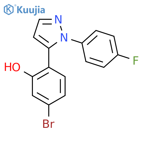 5-Bromo-2-(1-(4-fluorophenyl)-1H-pyrazol-5-yl)phenol structure