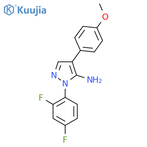 1-(2,4-Difluorophenyl)-4-(4-methoxyphenyl)-1H-pyrazol-5-amine structure