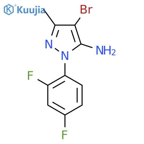 4-Bromo-1-(2,4-difluorophenyl)-3-methyl-1H-pyrazol-5-amine structure