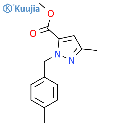 Methyl 1-(4-methylbenzyl)-3-methyl-1H-pyrazole-5-carboxylate structure